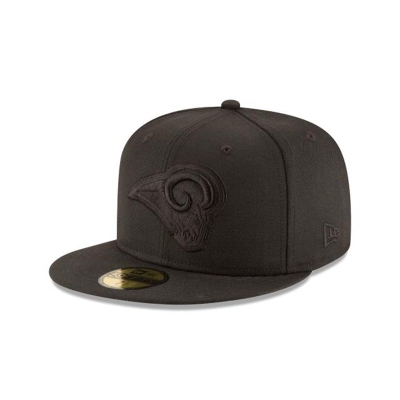 Sapca New Era Los Angeles Rams NFL Black On Black 59FIFTY Fitted - Negrii